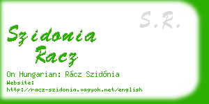 szidonia racz business card