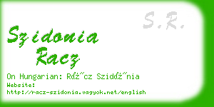 szidonia racz business card